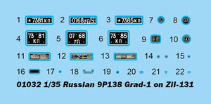 Trumpeter 01032 Russian 9P138 Grad-1 on Zil-131 1/35 – immagine 11