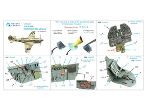 Quinta Studio QD32223 P-40M 3D-Printed coloured Interior on decal paper (Hasegawa) 1/32 – imagen 2