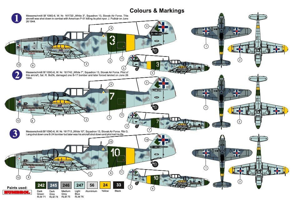 AZ Model AZ7625 Bf 109G-6 Slovak 13 Squadron 1/72 – Bild 2