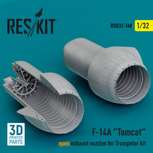 RESKIT RSU32-0160 Tuyères d&amp;#39;échappement ouvertes F-14A « Tomcat » pour maquette Trumpeter (impression 3D) 1/32