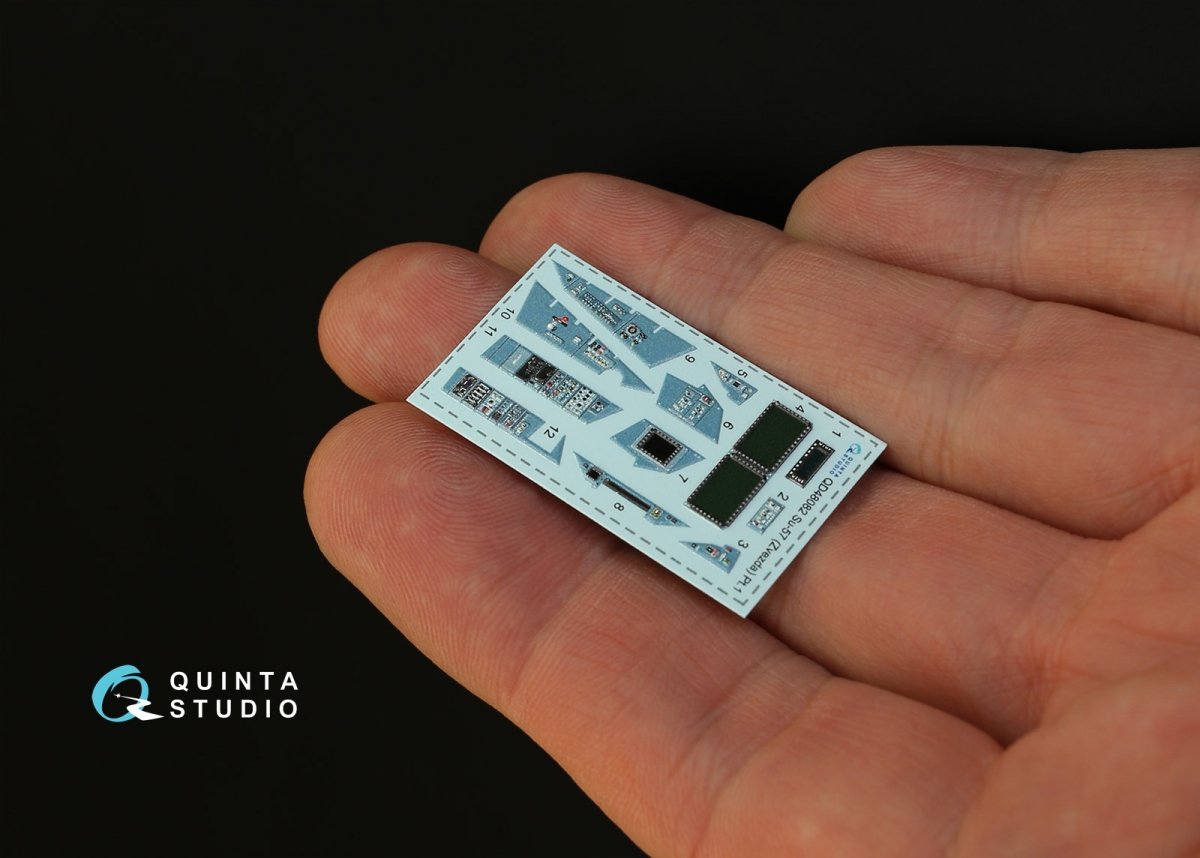 Quinta Studio QD48082 Su-57 3D-Printed &amp;amp; coloured Interior on decal paper (for Zvezda kit) 1/48 – imagen 4