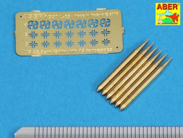 Aber 350L-63 Ensemble de 6 torpilles américaines de 53,3 cm (21 pouces) MK.15 (1/350) – image 2