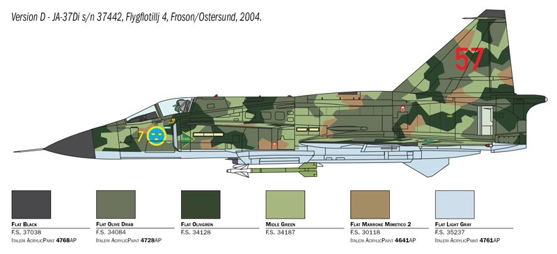 Italeri 2785 SAAB JA 37/AJ 37 VIGGEN 1/48 – Bild 5