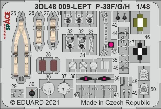 Eduard 3DL48009 P-38F SPACE for TAMIYA 1/48 – zdjęcie 2