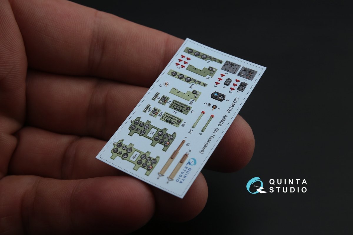 Quinta Studio QD48102 A6M2 3D-Printed &amp;amp; coloured Interior on decal paper (for Hasegawa kit) 1/48 – Bild 3