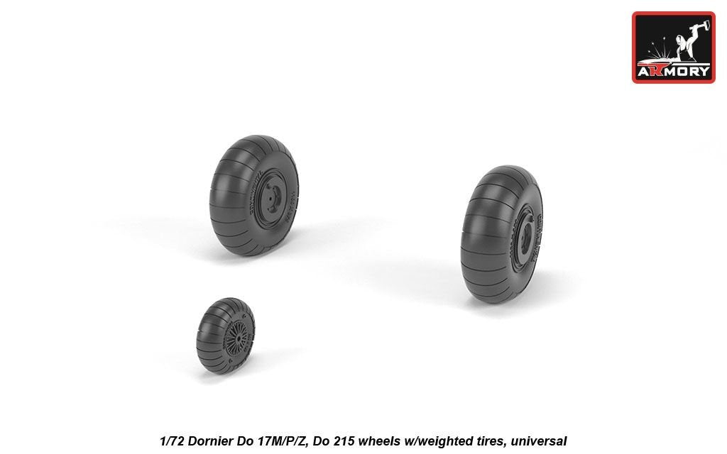 Armory Models AW72205 Dornier Do 17M/P/Z, Do 215 wheels w/weighted tires 1/72 – imagen 4