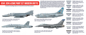 Hataka HTK-AS44 USAF, USN USMC paint set (modern greys) (8x17ml) – immagine 2