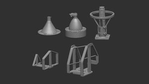Art Scale Kit A35005 Aerial Bases and Roof Sights - Britain 1/35