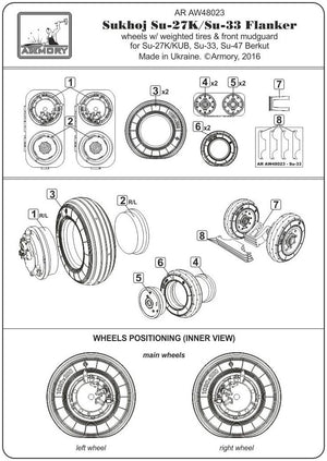 Armory Models AW48023 Sukhoj Su-27K / Su-33 Flanker wheels 1/48 – Bild 6