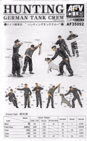 AFV Club 35092 Équipe de chasse allemande 5 figurines 1/35