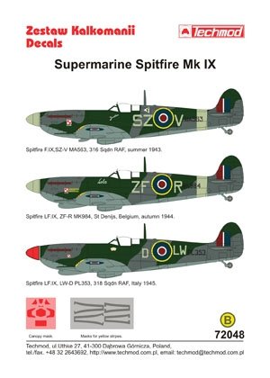 Techmod 72048 - Supermarine Spitfire F.IX 1/72 – imagen 2