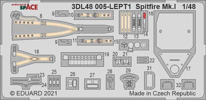 Eduard 3DL48005 Spitfire Mk.I early SPACE 1/48 – imagen 2