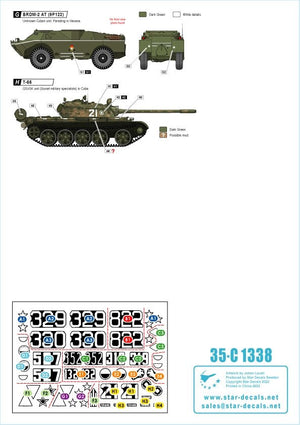 Star Decals 35-C1338 Tanks &amp;amp; AFVs in Cuba # 2. T-34-85, IS-2M, T-54A, T-55, T-62A, ZSU-57-2, BRDM-2 (9P122).1/35 – Bild 3