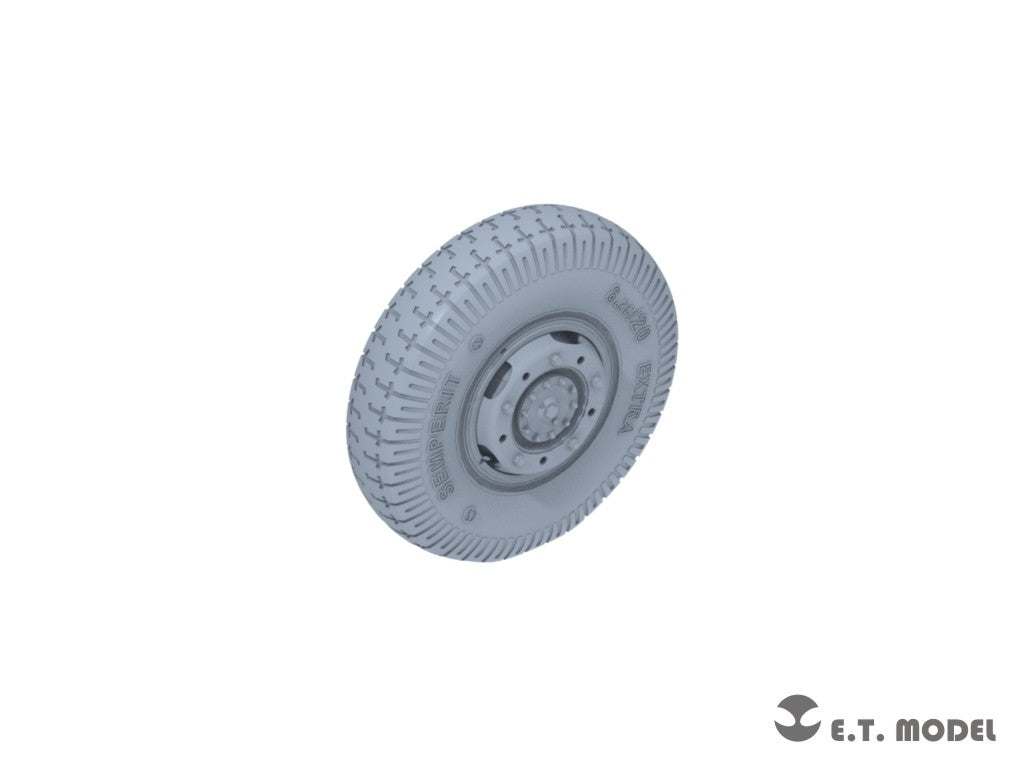 E.T. Model P35-106 WWII German Sd.Kfz.234 Large Diameter Weighted Wheels Type.6 1/35 – imagen 4