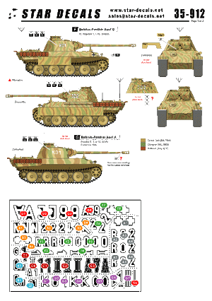 Star Decals 35-912 Befehls-Panther Ausf A and G 1/35 – immagine 2