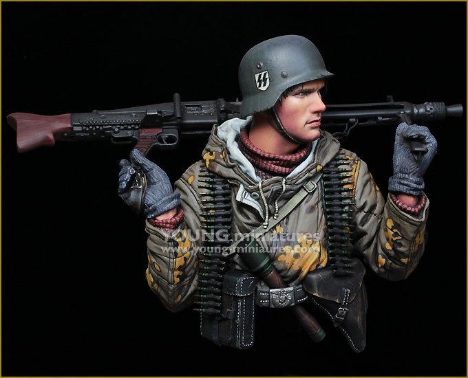Young Miniatures YM1882 German Machine Gunner Eastern Front WWII 1/10 – zdjęcie 7