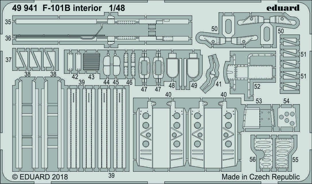 Eduard 49941 F-101B interior 1/48 KITTY HAWK – imagen 2