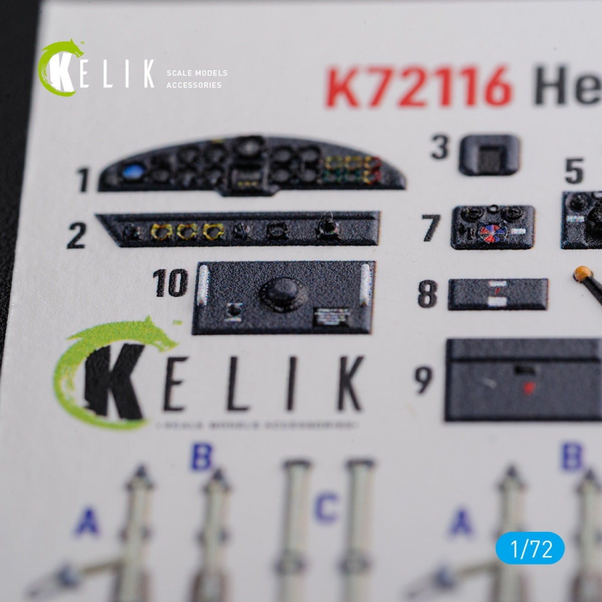 KELIK K72116 He-111 H6 interior 3D decals for Airfix kit 1/72 – Bild 8