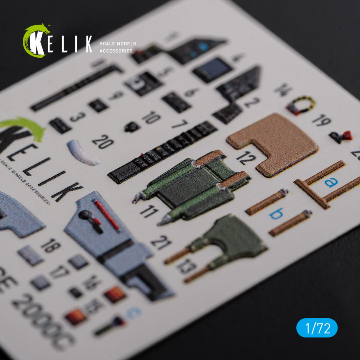 KELIK K72119 Mirage 2000C interior 3D decals forModelSvit kit 1/72 – imagen 7