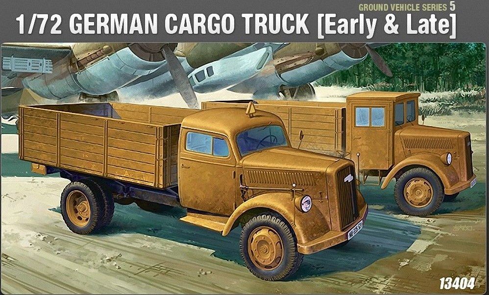 Academy 13404 GERMAN CARGO TRUCK [Early &amp;amp; Late] 1/72