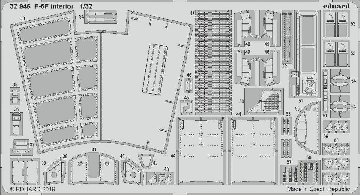 Eduard 32946 F-5F interior 1/32 KITTY HAWK – imagen 2