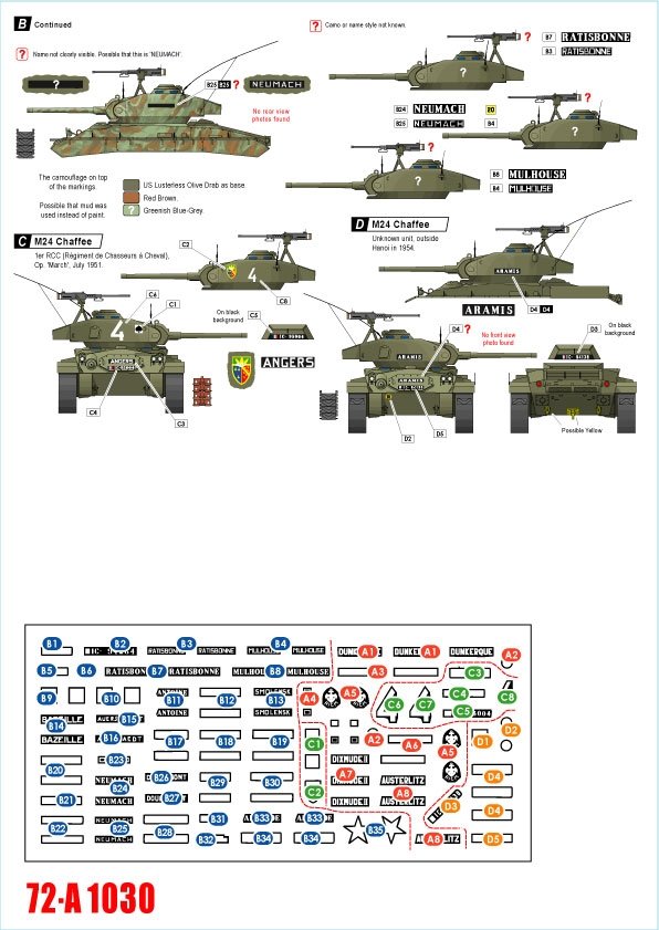 Star Decals 72-A1030 Indochine n° 2. M24 Chaffee / Bison 1/72 – image 2