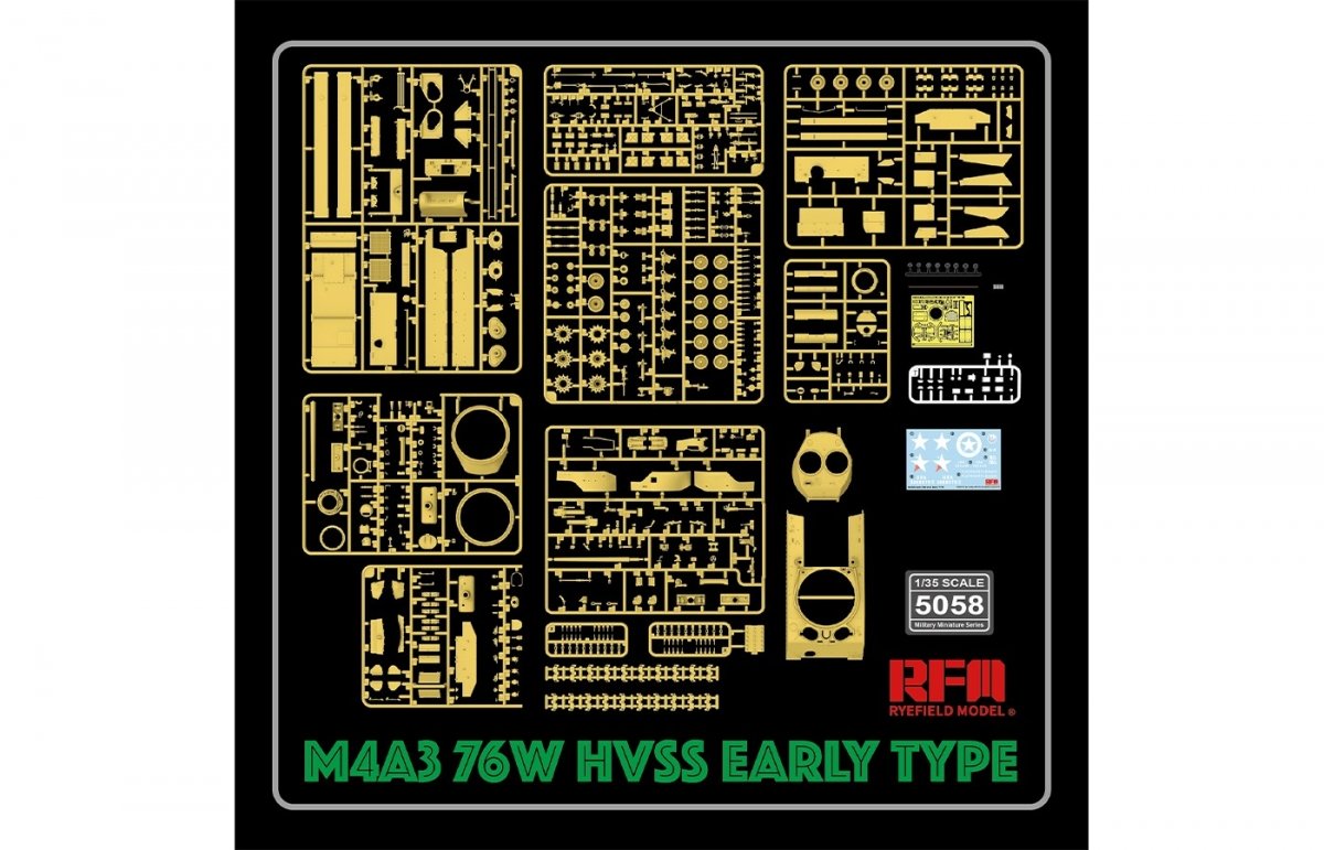 Rye Field Model 5058 M4A3 76W HVSS EARLY TYPE 1/35 – image 3