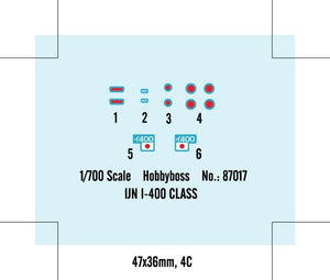 Hobby Boss 87017 Japanese Navy Italy -400 Submarine 1/700 – immagine 4