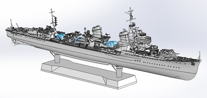 Fine Molds FW3 IJN &amp;quot;Special Type&amp;quot; Class Destroyer &amp;quot;Ushio&amp;quot; 1/350 – imagen 15