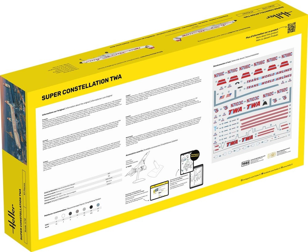 Heller 58391 Super Constellation TWA - Starter Kit 1/72 – zdjęcie 3