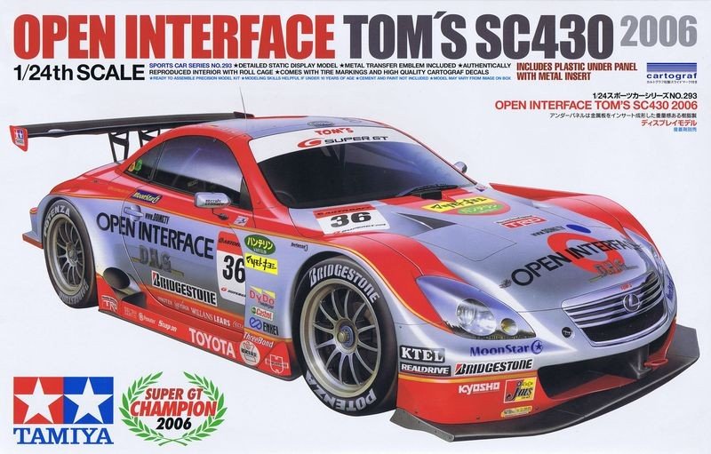 Tamiya 24293 Open Interface Tom's SC430 2006 1/24