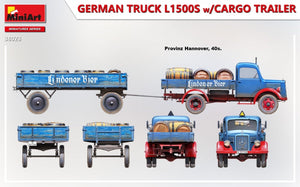 MiniArt 38023 GERMAN TRUCK L1500S w/CARGO TRAILER 1/35 – Bild 4