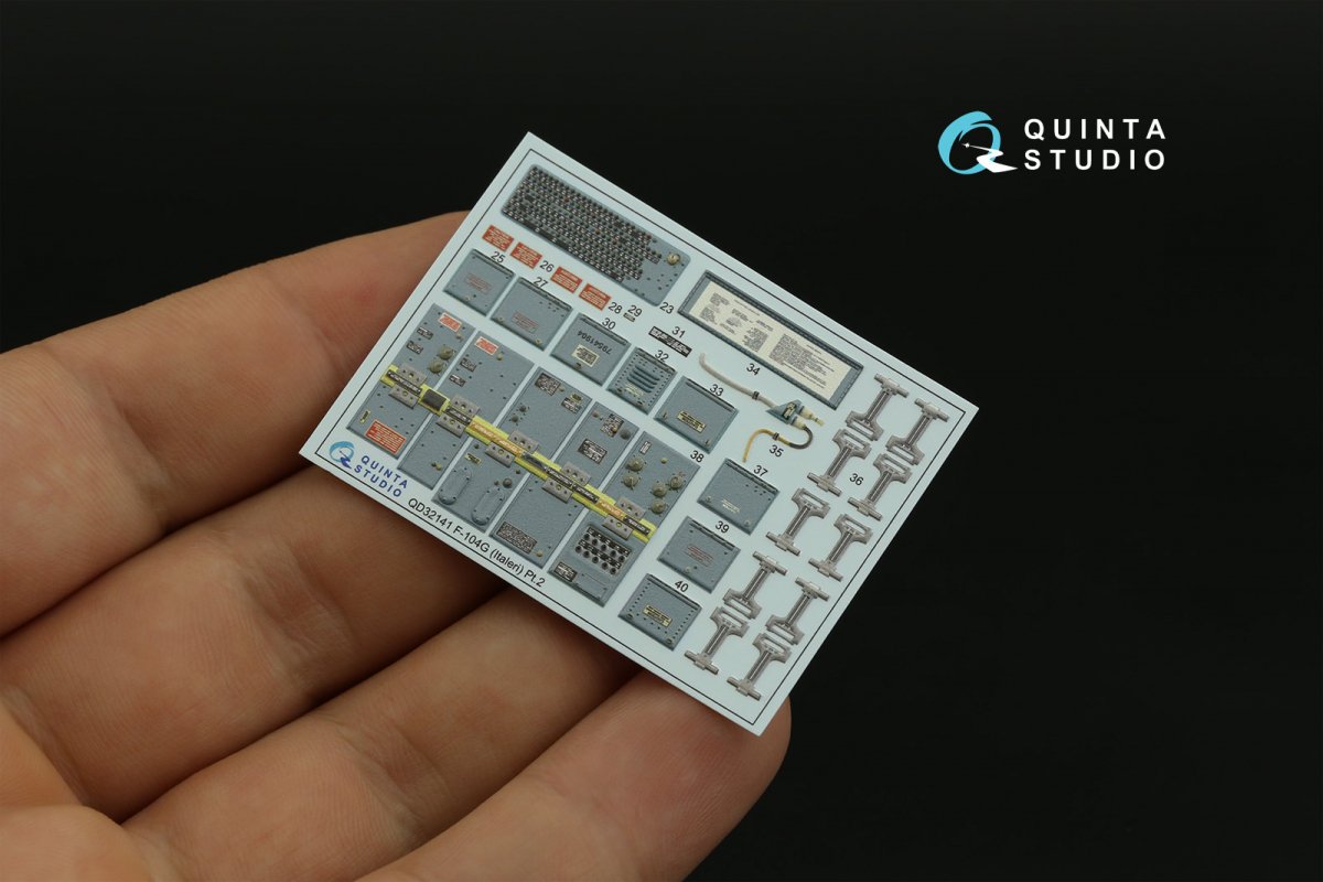 Quinta Studio QD32141 F-104G 3D-Printed &amp;amp; coloured Interior on decal paper (Italeri) 1/32 – imagen 5
