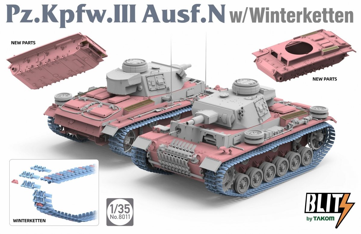 Takom 8011 Pz.Kpfw. Ill Ausf. N w/Winterketten 1/35 – Bild 2