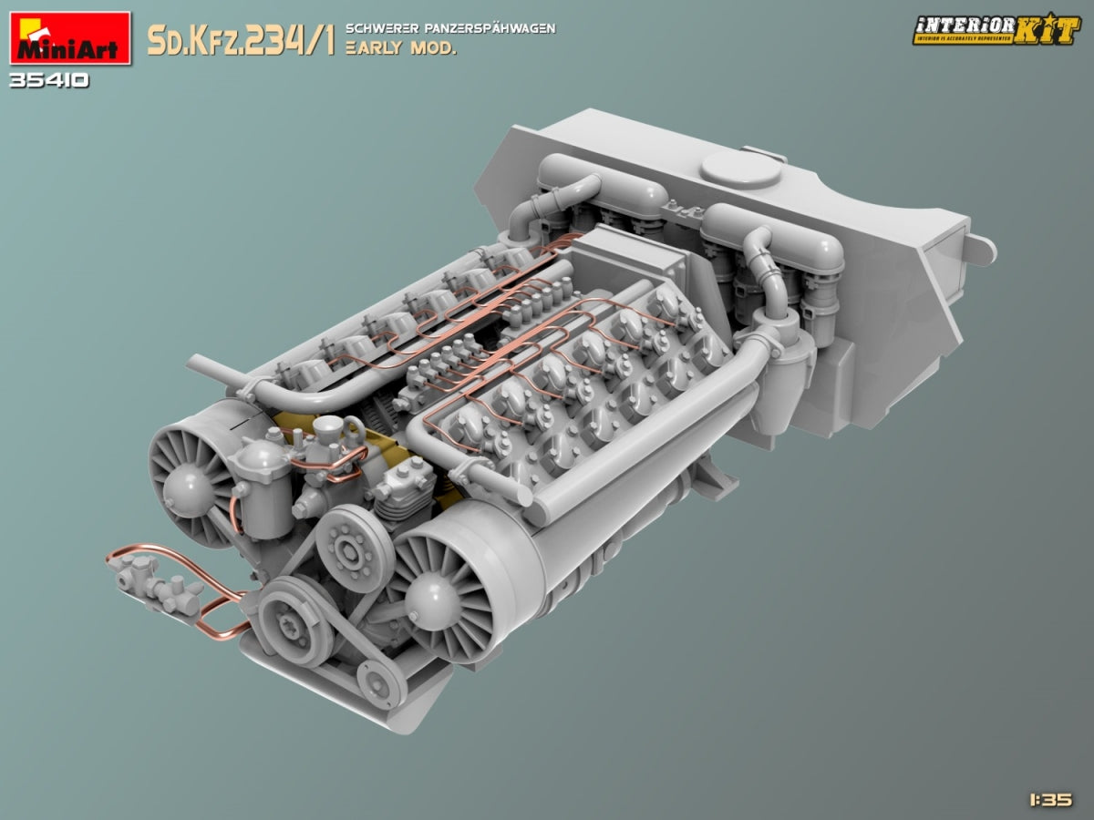 MiniArt 35410 Sd.Kfz.234/1 Schwerer Panzerspahwagen. EARLY MOD. INTERIOR KIT 1/35 – Bild 7