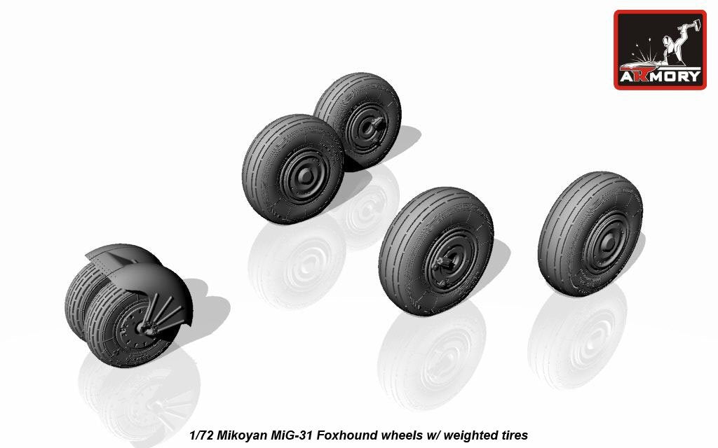 Armory Models AW72025 Mikoyan MiG-31 Foxhound wheels 1/72 – immagine 4