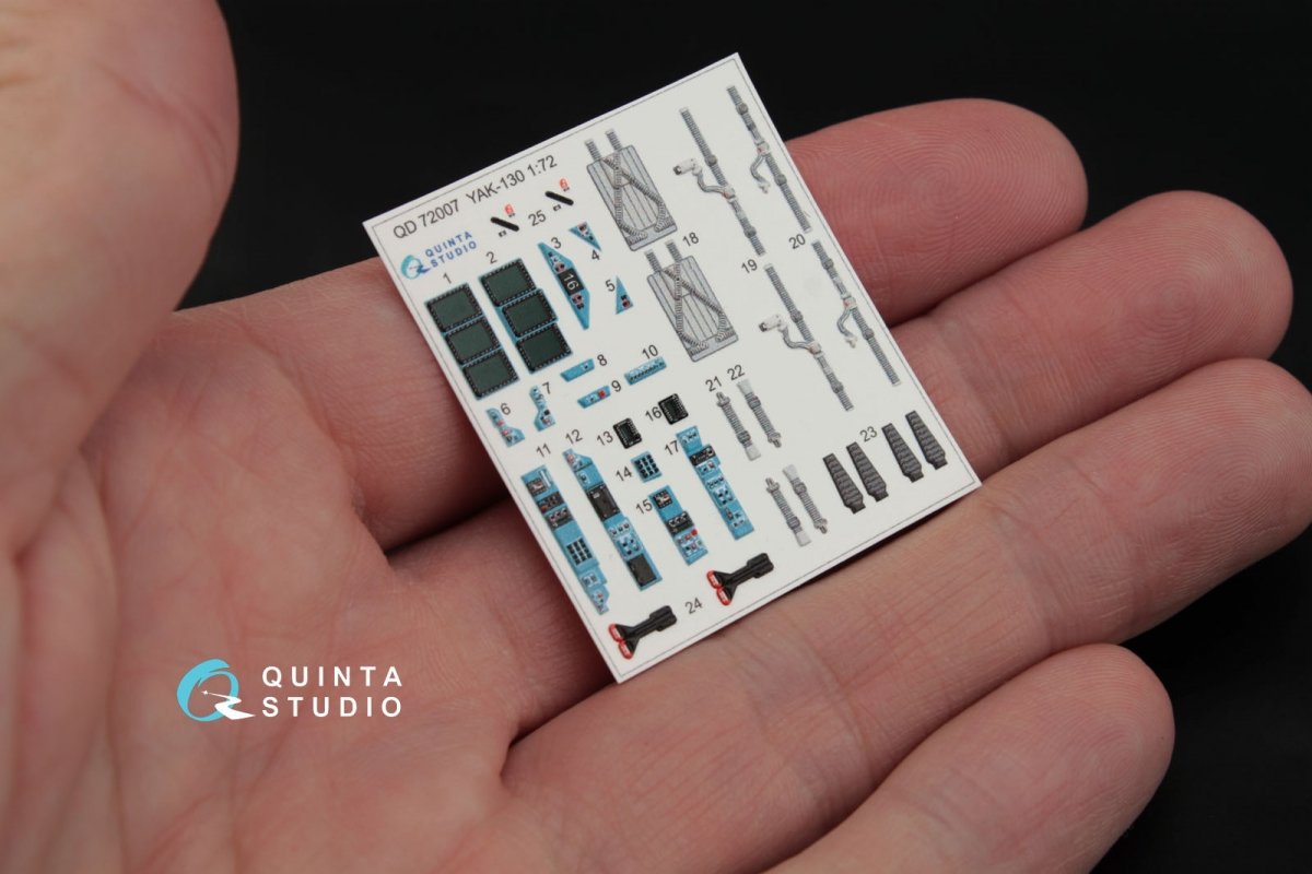 Quinta Studio QD72007 Yak-130 3D-Printed &amp;amp; coloured Interior on decal paper (for Zvezda kit) 1/72 – immagine 6