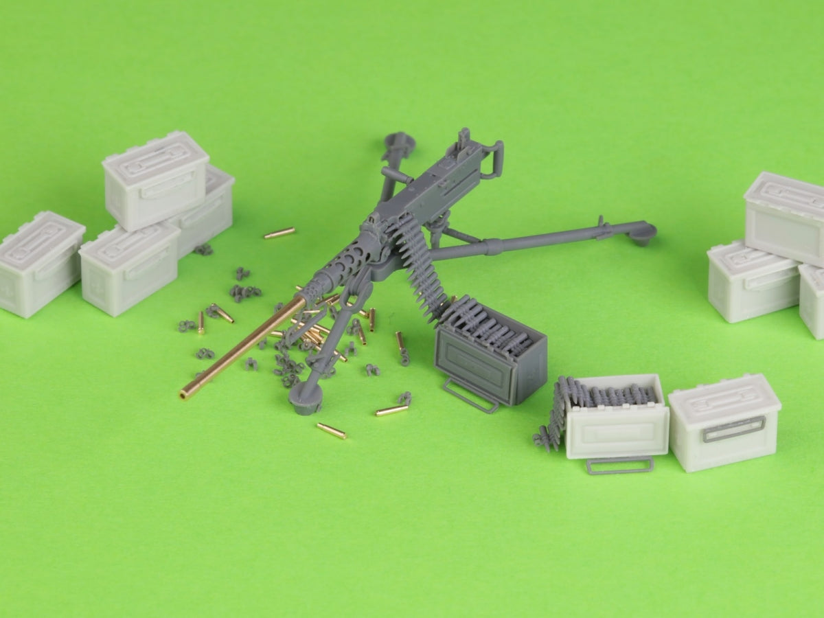 Master GM-35-064 Browning M2HB .50 cal (12,7mm) - karabin maszynowy na trójnogu M3 - okres II w.św. (ze skrzynką amunicyjną M2) 1/35 – imagen 4