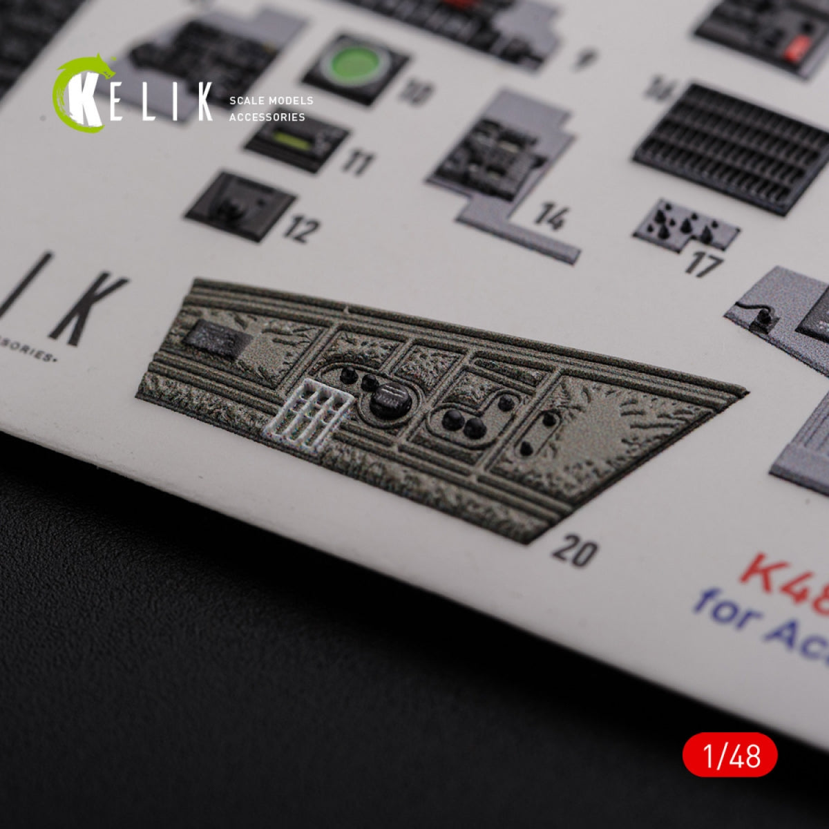 Décalcomanies 3D intérieures KELIK K48089 F-4J « Phantom II » pour maquette Academy au 1/48 – image 8