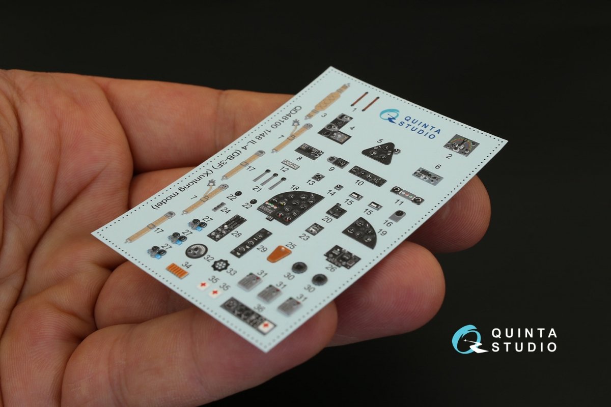 Quinta Studio QD48100 IL-4 3D-Printed &amp;amp; coloured Interior on decal paper (for Xuntong kit) 1/48 – immagine 5