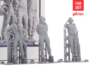 Gloria F48001 Ground Crew US Air Force vol.1 3D Printed Figures x 3 1/48 – imagen 4