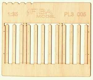 Model scene PL3-005 Wooden fence type 5 / Drewniany płot 1/35