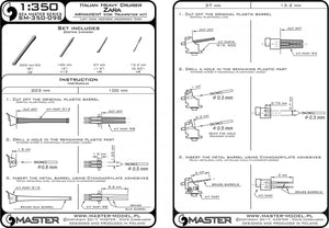 Master SM-350-098 Italian Heavy Cruiser Zara Armament 1/350 – immagine 6