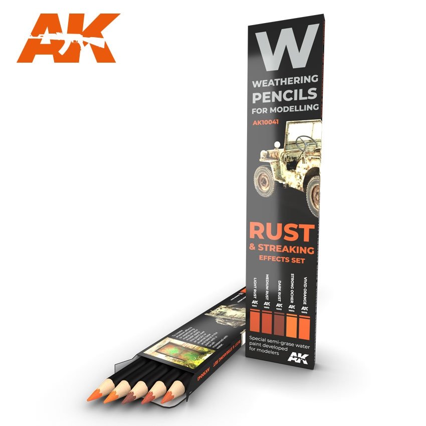 AK Interactive AK10041 RUST &amp; STREAKING: EFFECTS SET