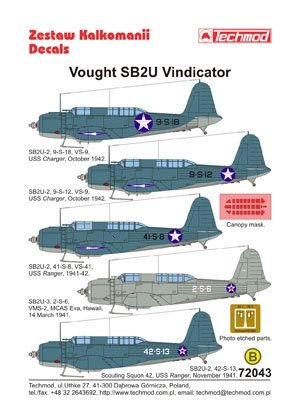 Techmod 72043 - Vought SB2U Vindicator 1/72 – imagen 2