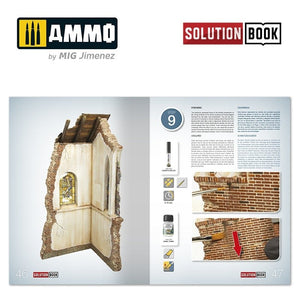 AMMO of Mig Jimenez 6510 How to Paint Brick Buildings. Colors &amp;amp; Weathering System Solution Book (Multilingual) – image 5