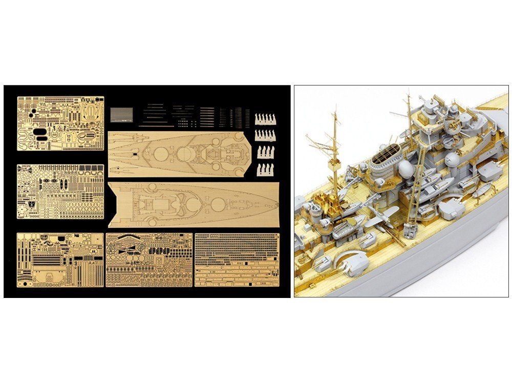 Tamiya 25181 Bismarck1941- Detail Up &amp; PE Parts Set 1/350