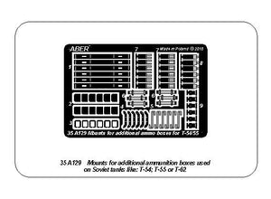 Aber 35A129 Mounts for additional ammunition boxes used on Soviet tanka like: T-54; T-55 or T-62 1/35 – Bild 9
