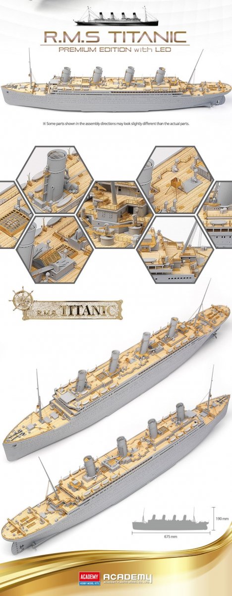 Academy 14226 R.M.S. Titanic Premium Edition with LED Units 1/400 – zdjęcie 3