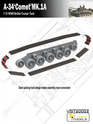 Vespid Models VS720002 A-34 &amp;#39;Comet&amp;#39; MK.1A British Cruiser Tank 1/72 – imagen 4